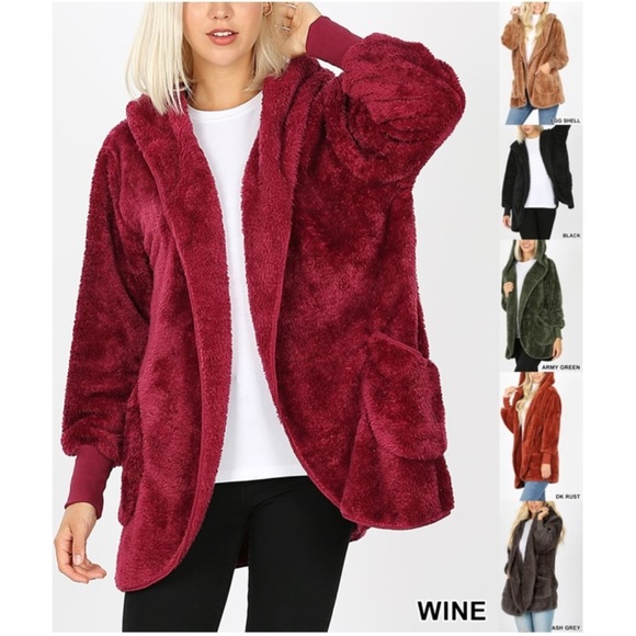 New! Tan Soft Fur Sherpa Coat - Picture 2 of 5